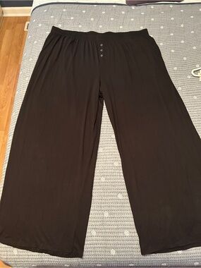Joyspun Black Button Pajama Pants 3X
